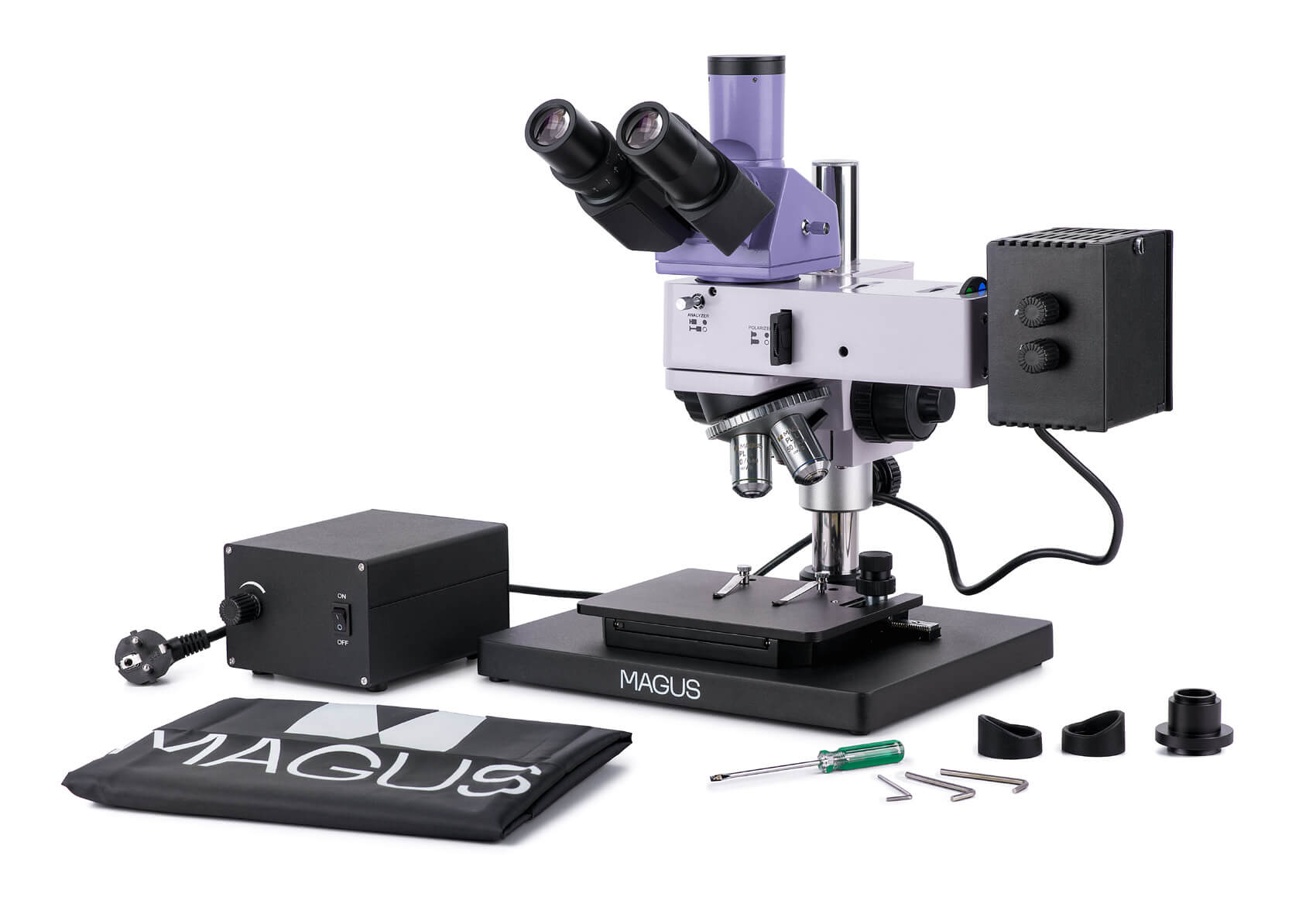 Digitálny metalurgický mikroskop MAGUS Metal D630 obsah balenia